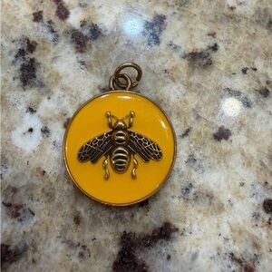 Yellow and Gold tone large Bee Pendant